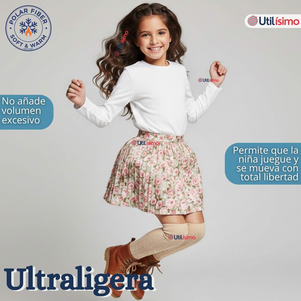 Pack 3 Poleras Camisetas Polar Primera Capa Cuello Redondo Manga Larga Colores Surtido Ni&ntilde;a image number 7.0