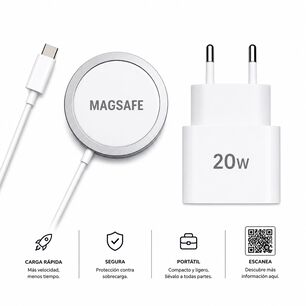 Kit Cargador Magsafe Enchufe 20w Iphone