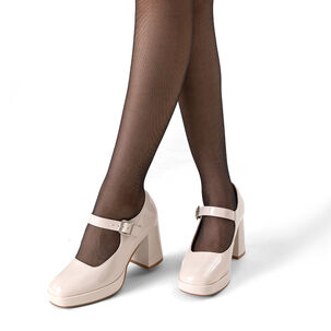 Zapato Mary Jane Tacones Elegante Charol Mujer Weide Yl83