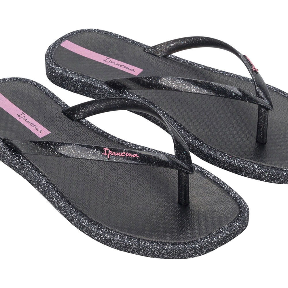 Sandalia Mujer Negro/glitter Edge Solar Glow Ipanema image number 1.0