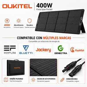 Panel Solar Port&aacute;til Oukitel 400w | Recubrimiento Etfe Ip68