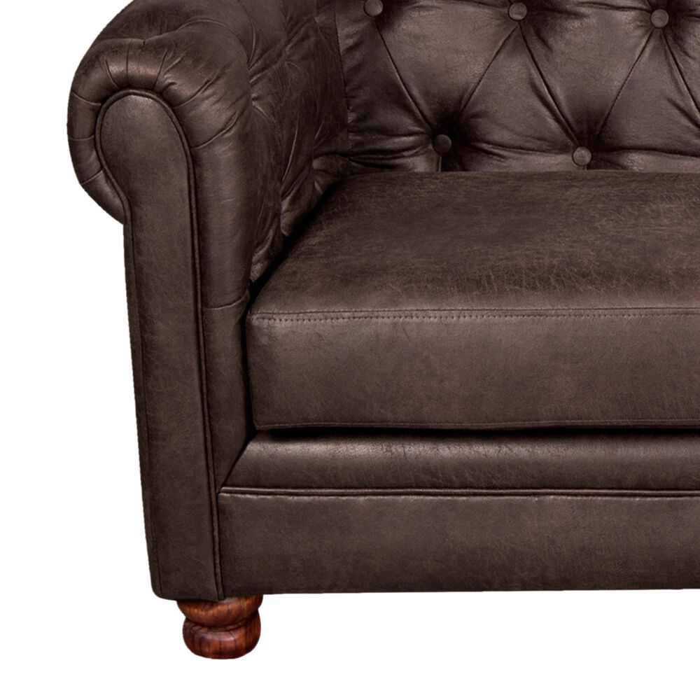 Sofa Florencia 3 Cuerpos Cuero Colorado Marron image number 2.0