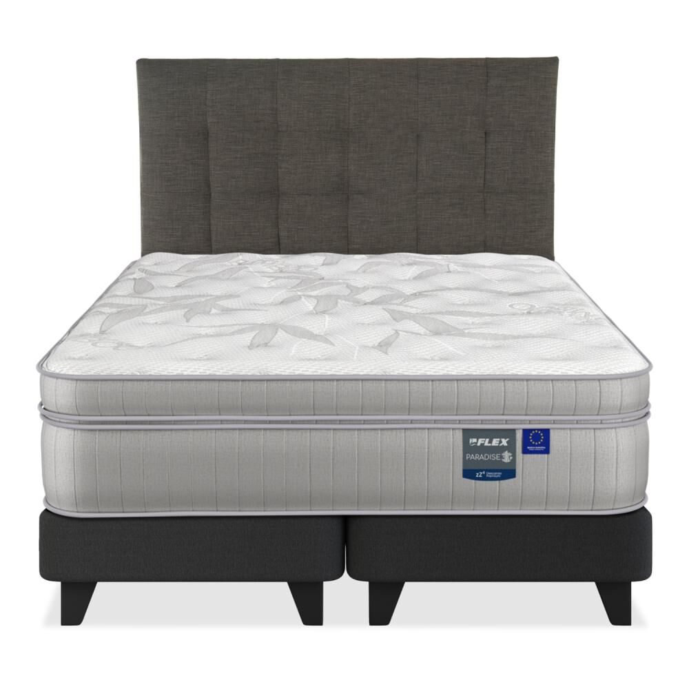 Cama Europea Flex Paradise / 2 Plazas / Base Dividida + Respaldo image number 1.0