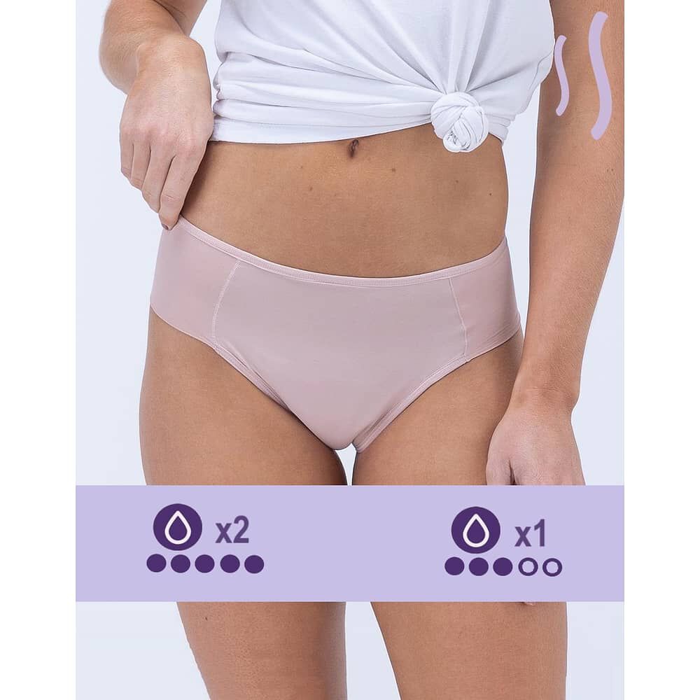 Pack 3 Calzones Menstruales Flujo Medio-alto Palo Rosa image number 1.0