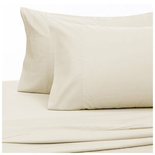 Sabana Unicolor Arthome 2 Plazas Color Beige 144 Hilos