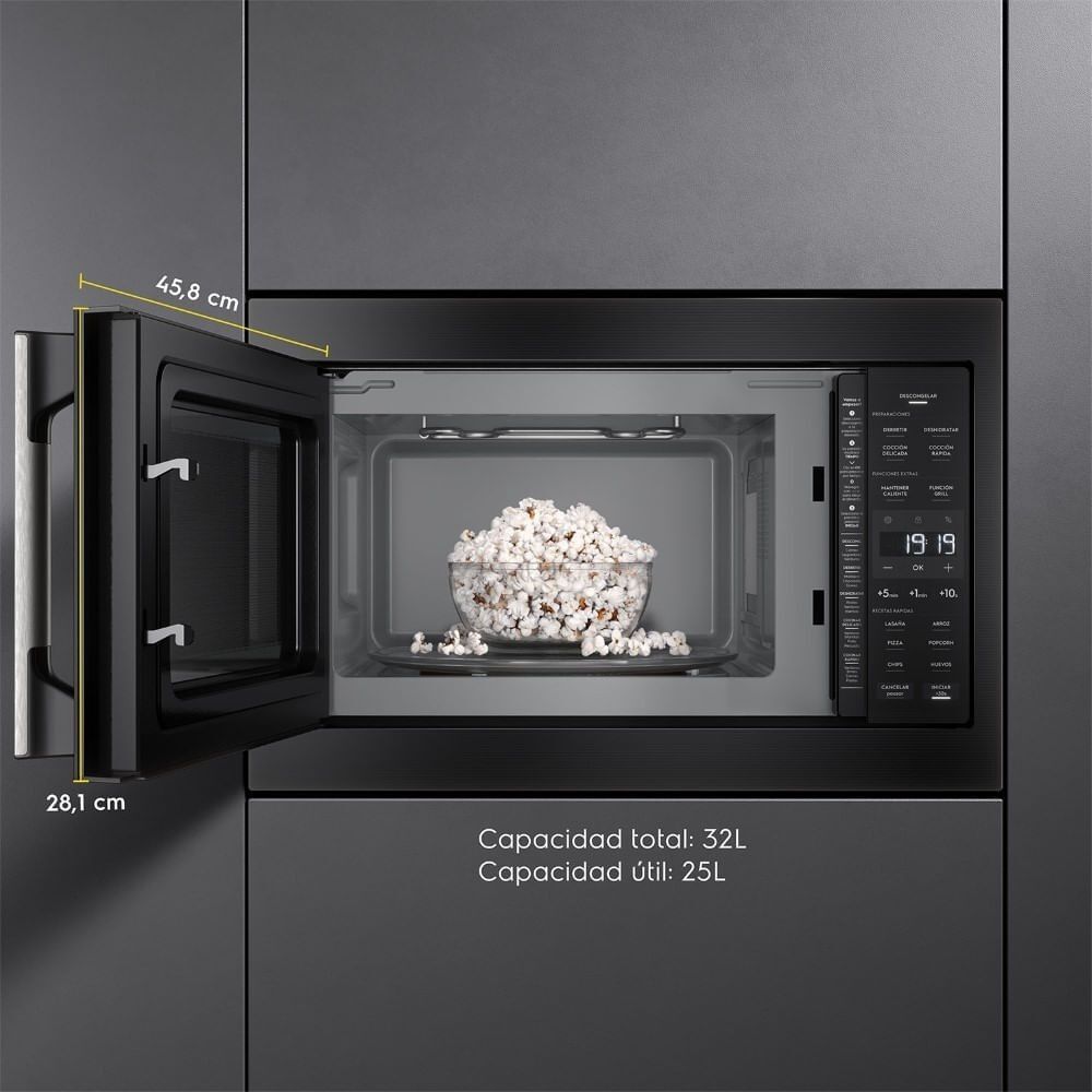 Microondas Empotrable 32 Litros Digital Grill Me3ep Negro image number 7.0