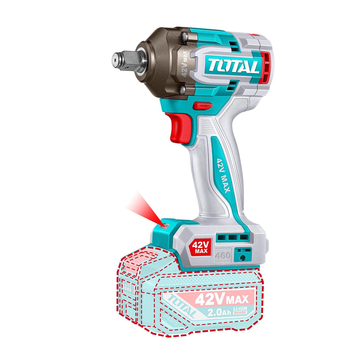 Llave De Impacto Brushless Torque 460 Nm 42v Total image number 1.0