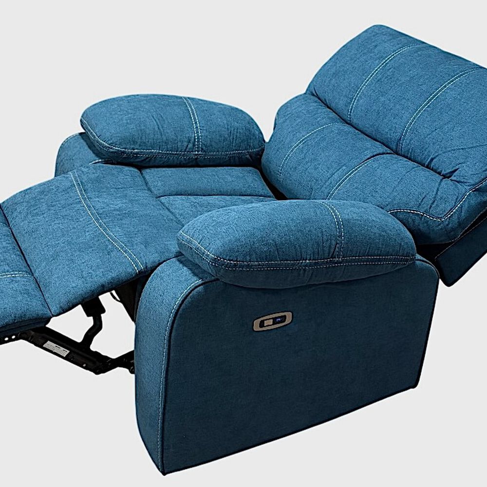 Berger Reclinable Electrico Relaxline Azul/usb image number 3.0