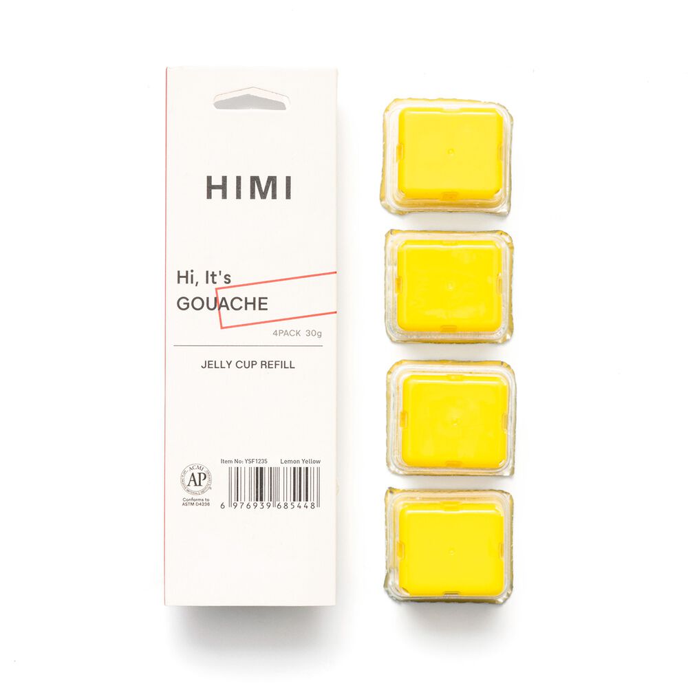 Himi Recarga Gouache 4 Unidades 30g Lemon Yellow image number 0.0