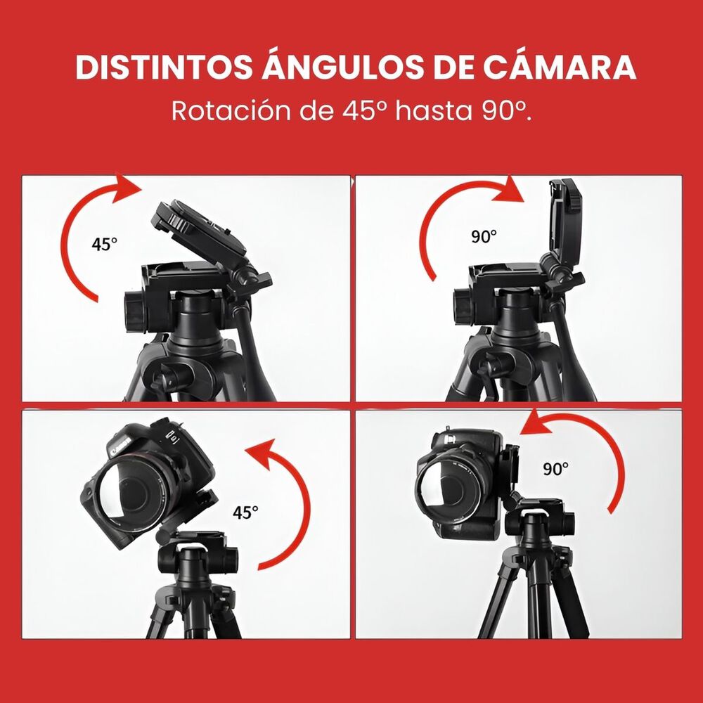 Tr&iacute;pode Profesional Para C&aacute;mara, Celular, Video image number 5.0