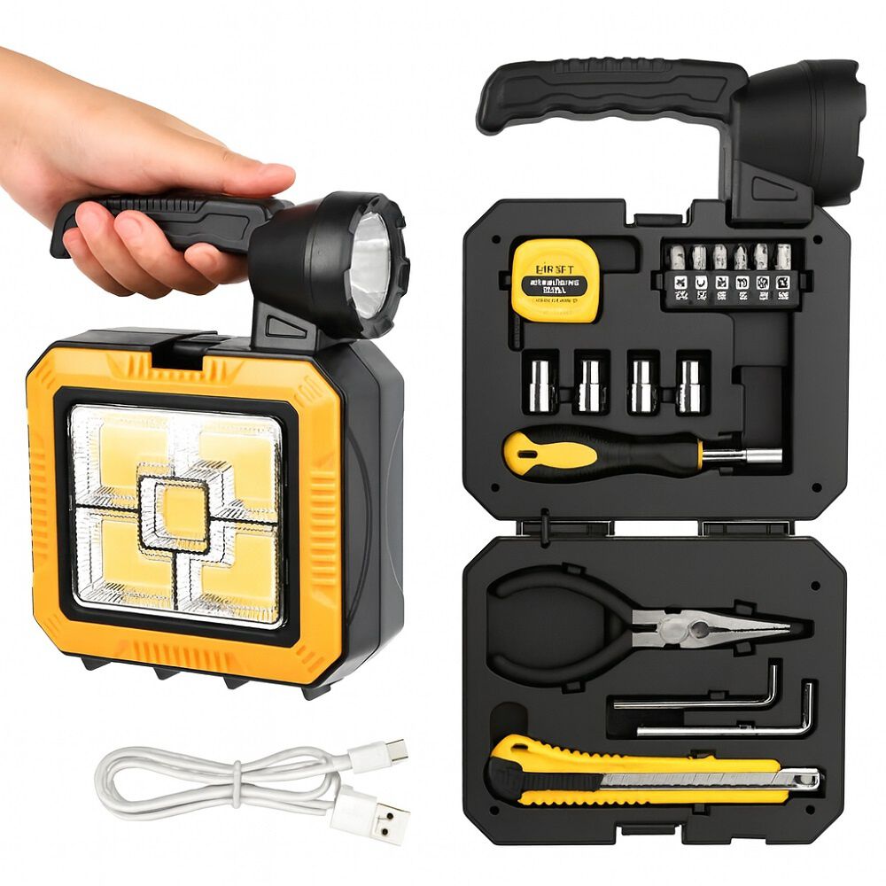 Linterna Solar Led Recargable De Camping Con Herramientas image number 2.0