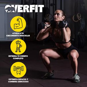 Mancuerna Hexagonal 5kg Acero Y Caucho Overfit