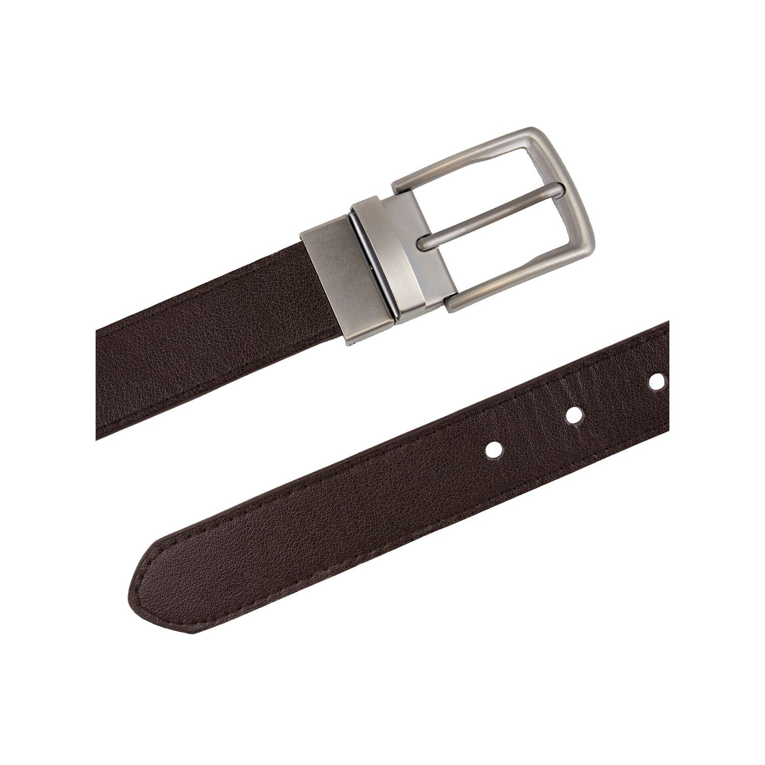 Cintur&oacute;n Hombre Reversible Negro Caf&eacute; Hebilla Giratoria Carven image number 2.0