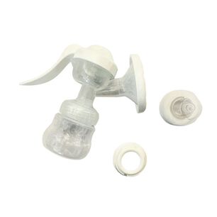 Extractor De Leche Manual Chupete Mamadera 17cm Blanco