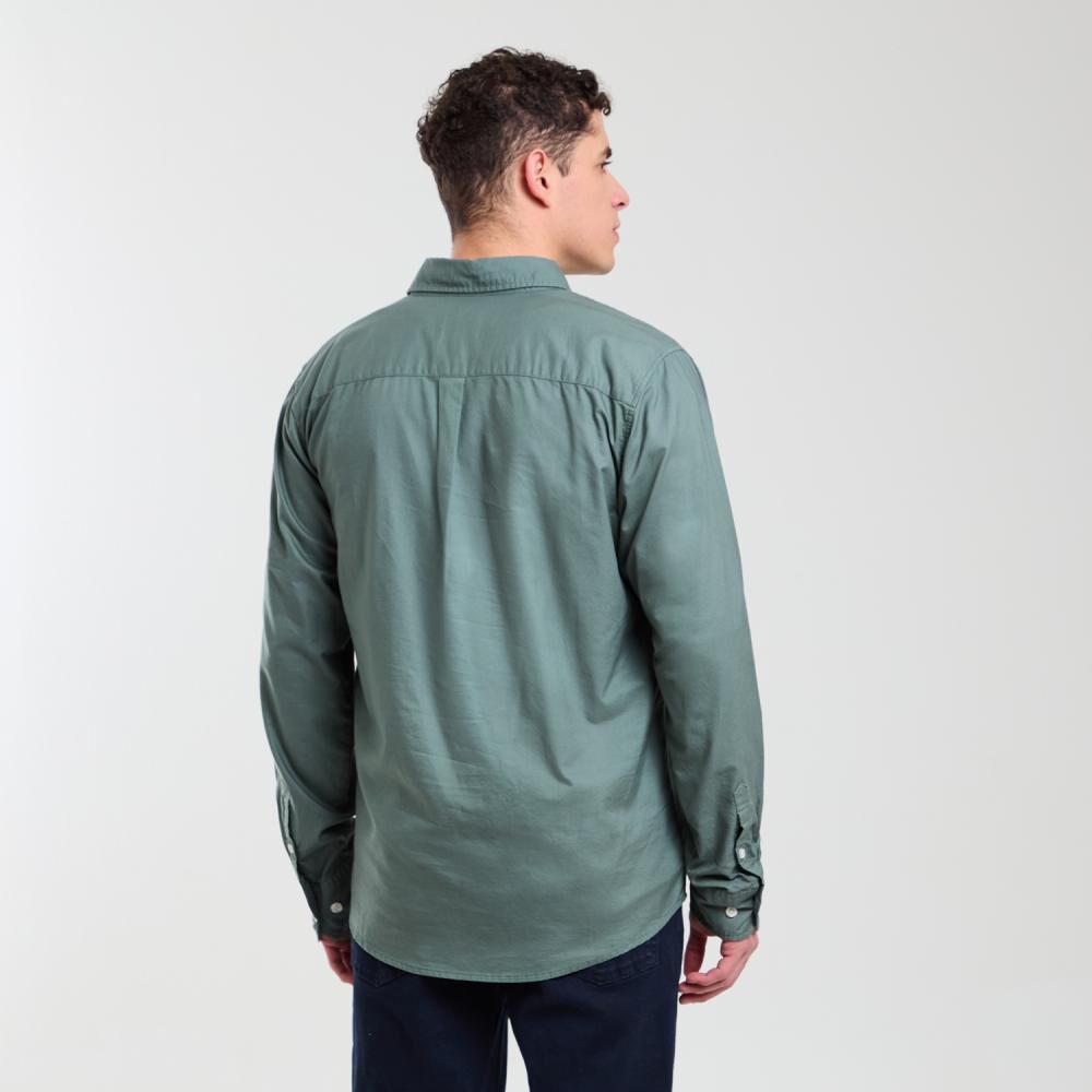 Camisa Lisa Slim Manga Larga Hombre Skuad image number 3.0