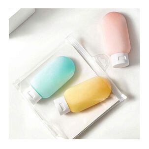Set 3 Botellas Silicona Recargables Para Viajeros 60 Ml