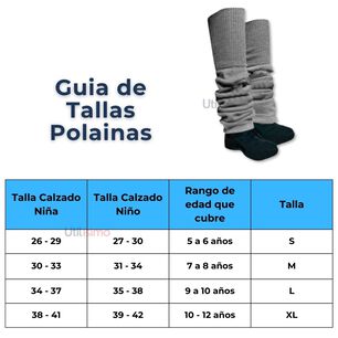 Polaina Escolar Acr&iacute;lica Gris Ni&ntilde;a 1 Par