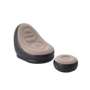 Sofa Con Reposa Pies Inflable Puff Sillon Portatil
