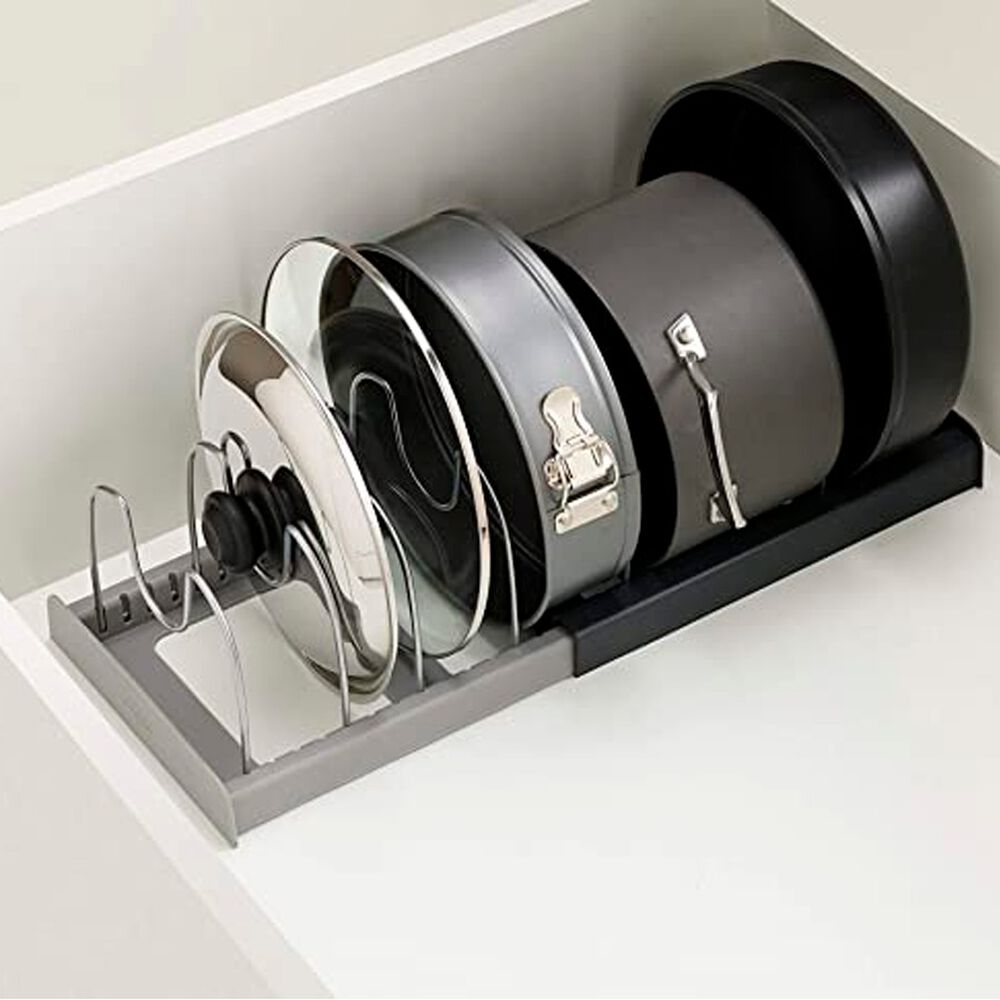 Organizador Para Platos Tapas Ollas Acero Inoxidable Ajustable image number 3.0