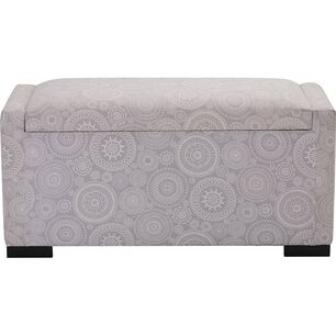 Banqueta Con Ba&uacute;l Leyzy Mandala Estampado 40x55x105 Cm M&aacute;xima Design