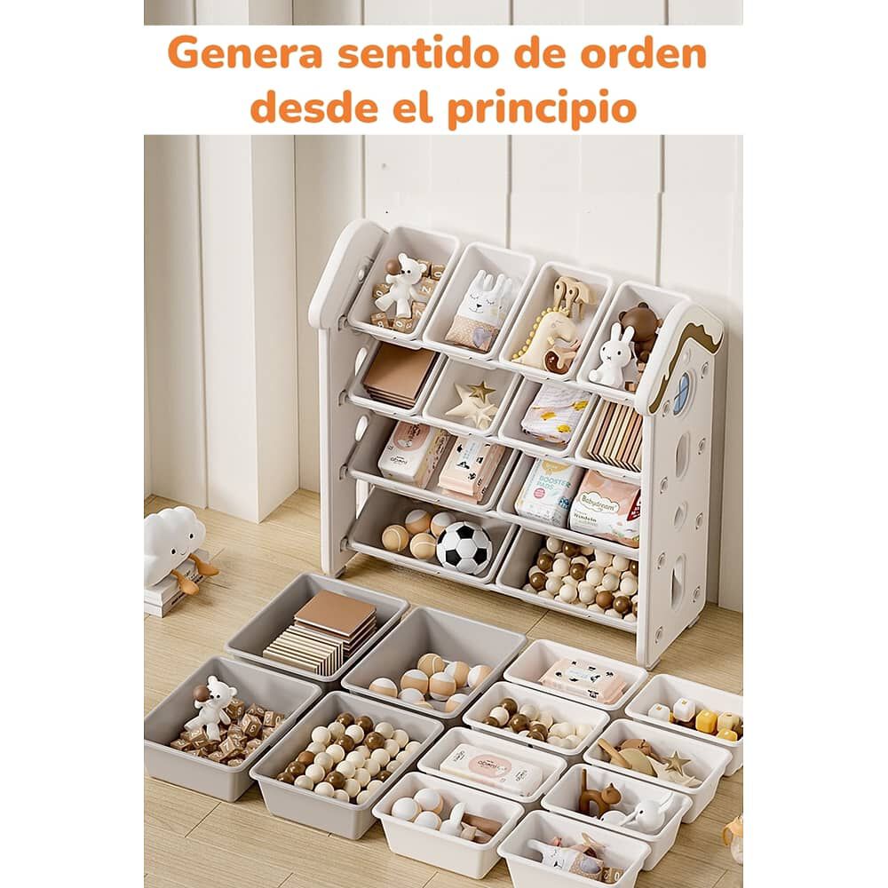 Estante Infantil Organizador De Juguetes Blanco By Lubabycas image number 7.0