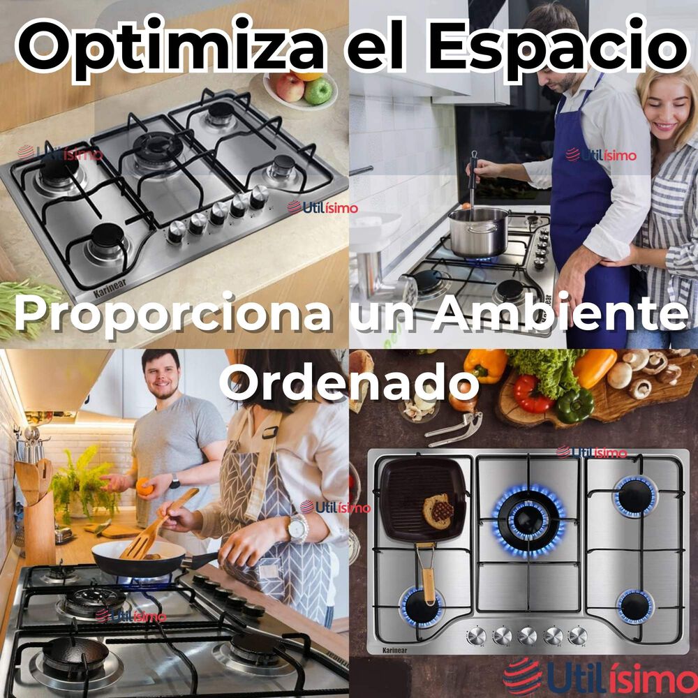 Cocina Encimera Gas Licuado 5 Platos Acero Inoxidable image number 4.0