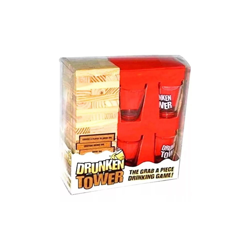 Juego Drunken Tower Jenga De Madera Con 4 Shots image number 0.0