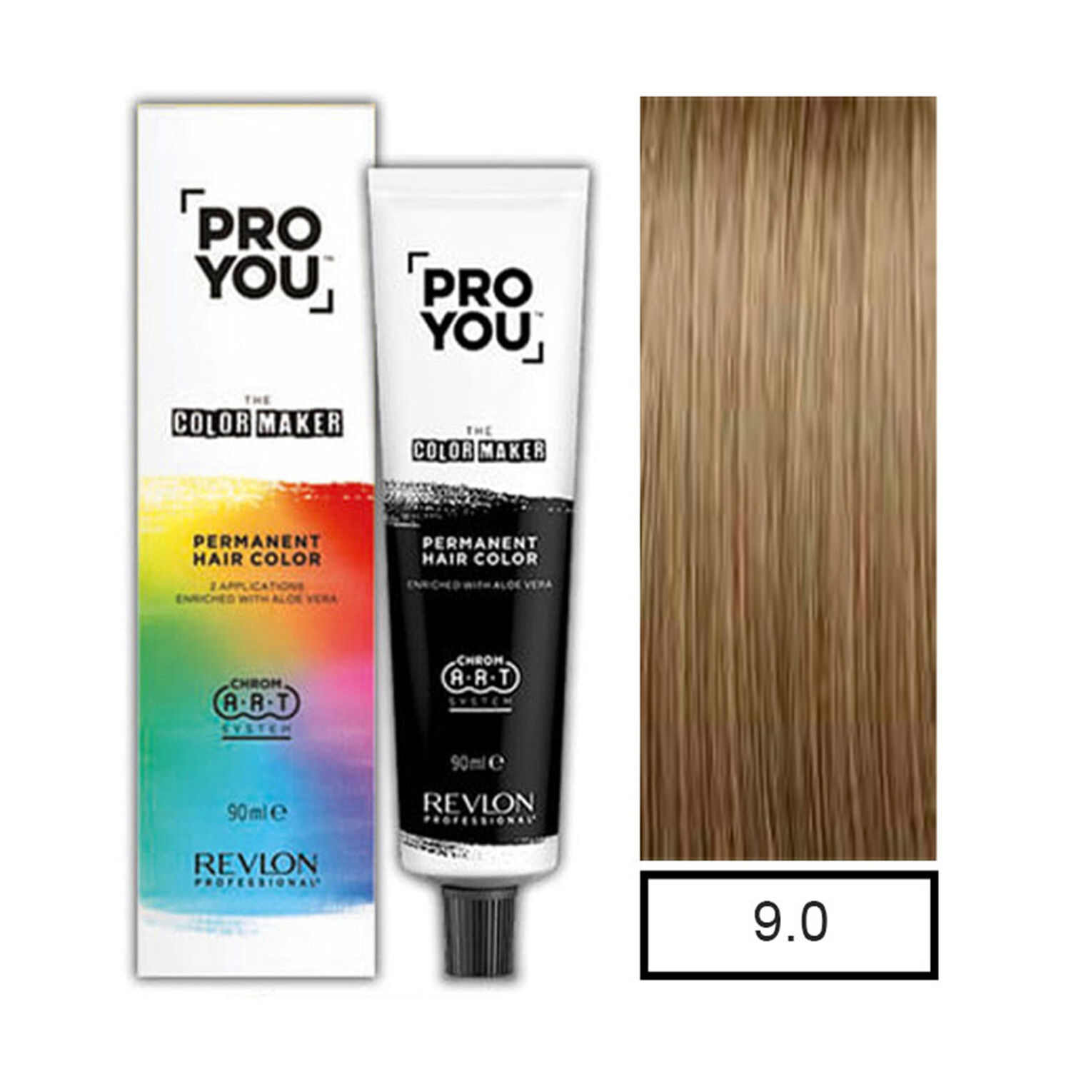 Pro You Color Maker Tintura Permanente Rubio Muy Claro 9.0 90ml+oxidante image number 0.0