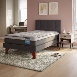 Cama Europea Flex Dream Pocket / 1.5 Plazas + Set De Maderas