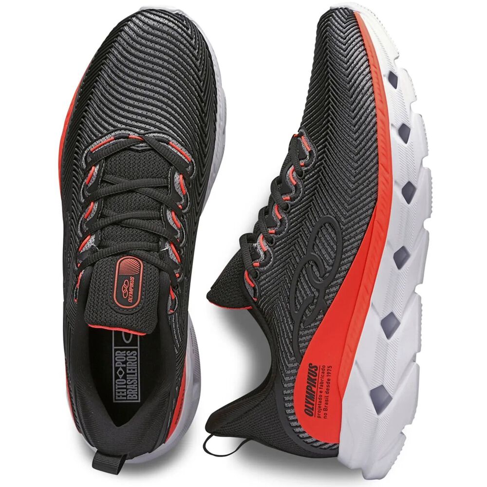 Zapatilla Infantil Perfect 3 Negro/naranjo Olympikus image number 1.0