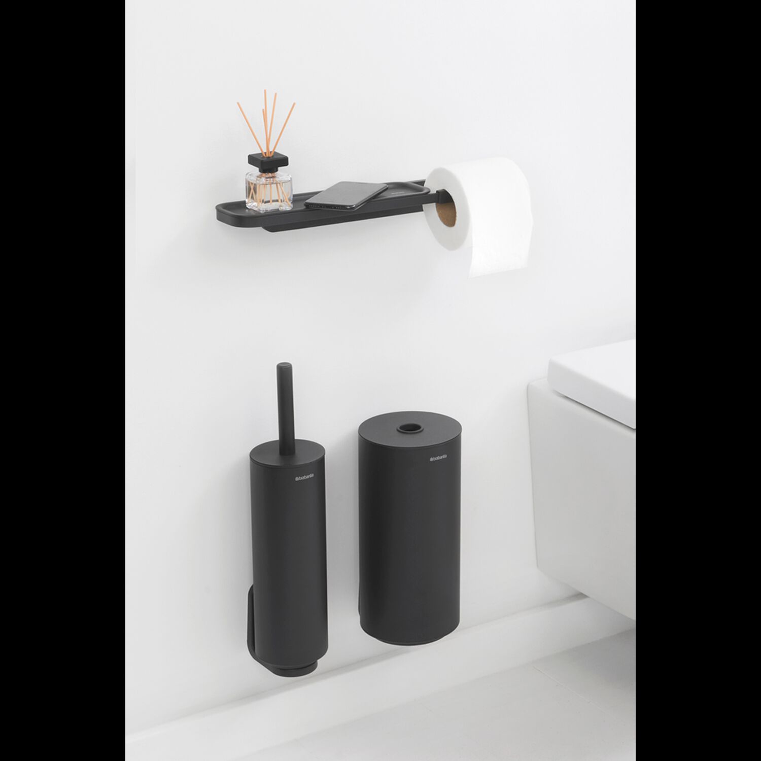 Porta Rollos Con Estante Mindset Mineral Infinite Grey image number 4.0