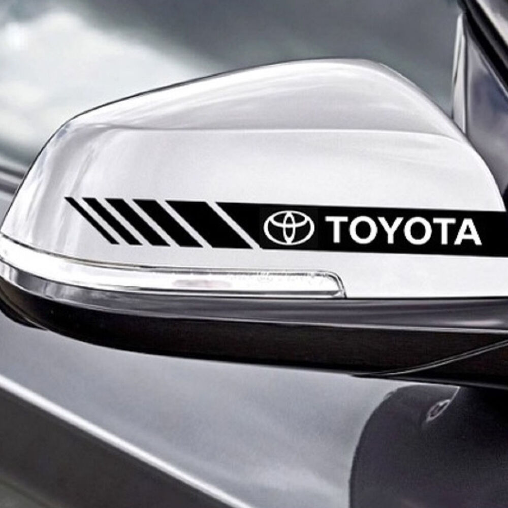 Sticker Adhesivo Espejo Retrovisor Toyota 2 Unidades image number 0.0