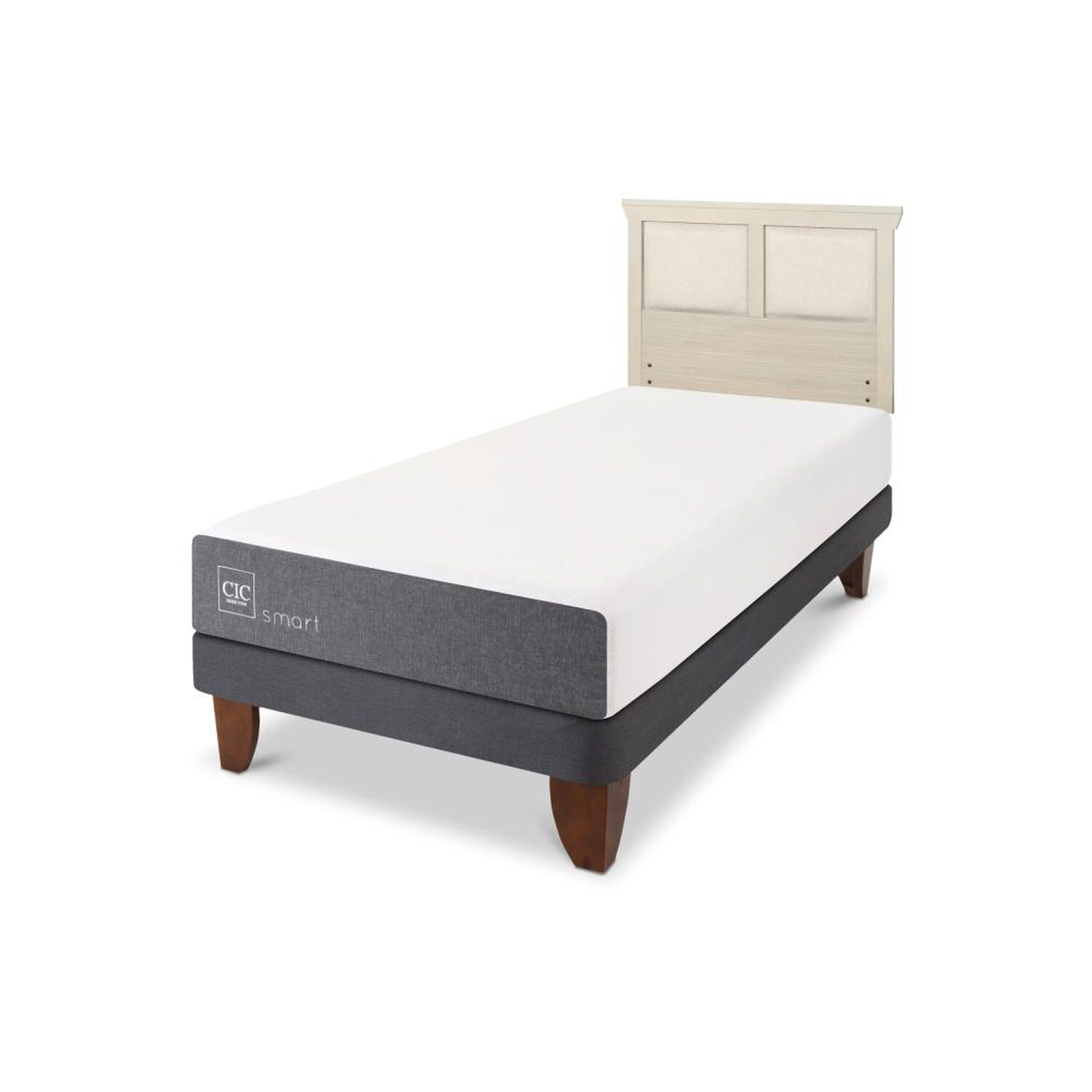 Cama Europea Cic Smart / 1 Plaza / Base Normal + Respaldo image number 4.0