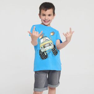 Polera Manga Corta Cuello Redondo Niño Topsis