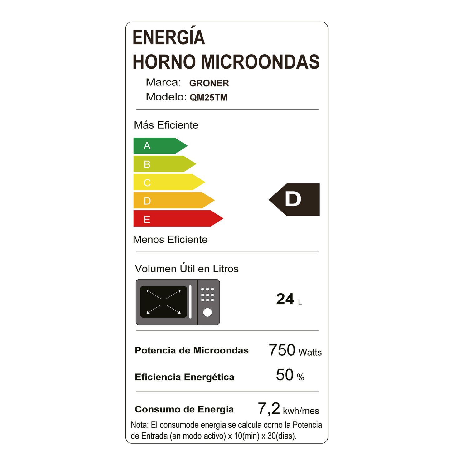 Horno Microondas Empotrable Gr&ouml;ner Black Matte Grill 25l image number 10.0