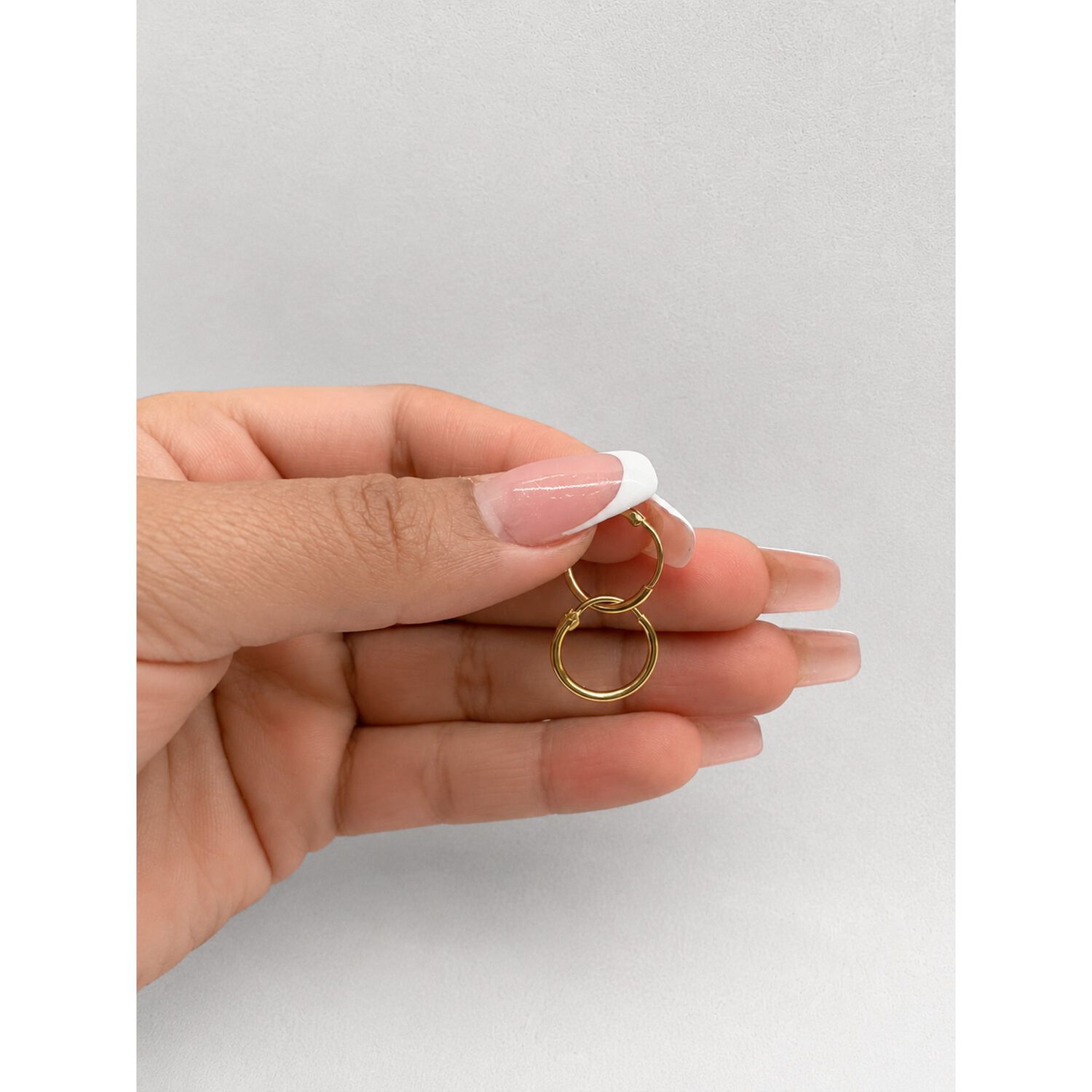 Aros Argolla Tubo 10mm Oro 18k 1.40gr Cl&aacute;sicas Regalo Mujer Dorado image number 8.0
