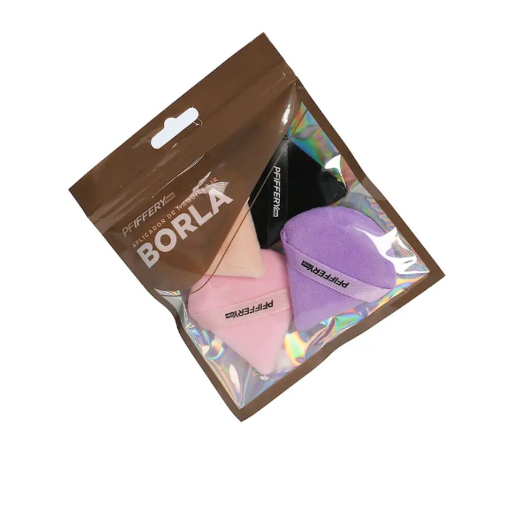Set De 4 Esponjas Profesionales Aplicadoras De Maquillaje Tipo Borla image number 1.0