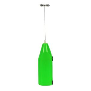 Mini Batidor Portátil Espuma Café Leche Manual Pilas Verde