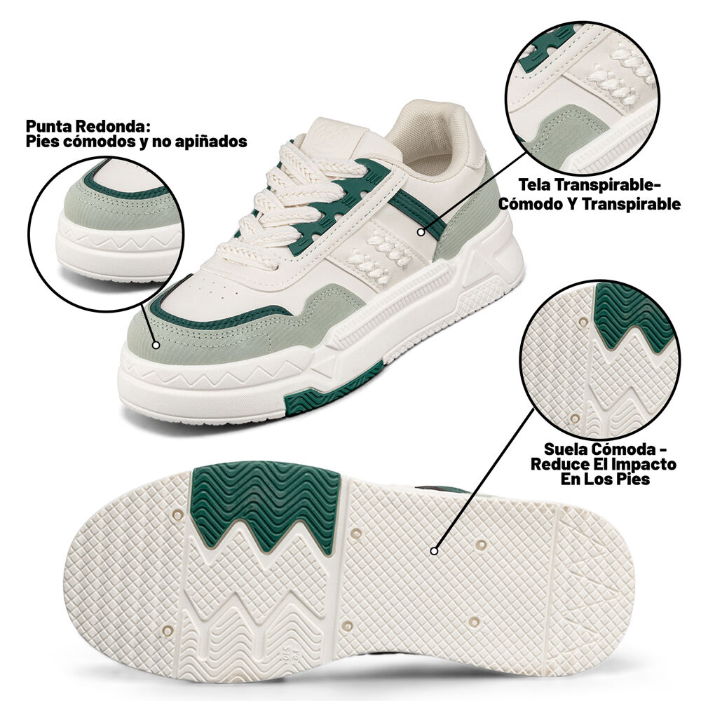 Zapatilla Deportiva Casual De Colores Mujer Weide Lt135 image number 7.0