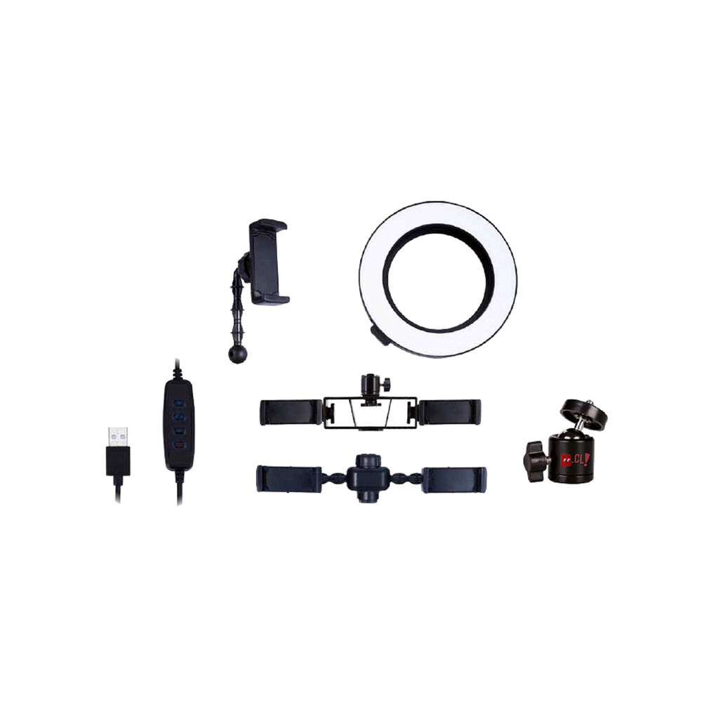 Soporte Para Micr&oacute;fono Y Celular Con Aro Led - Ps image number 1.0
