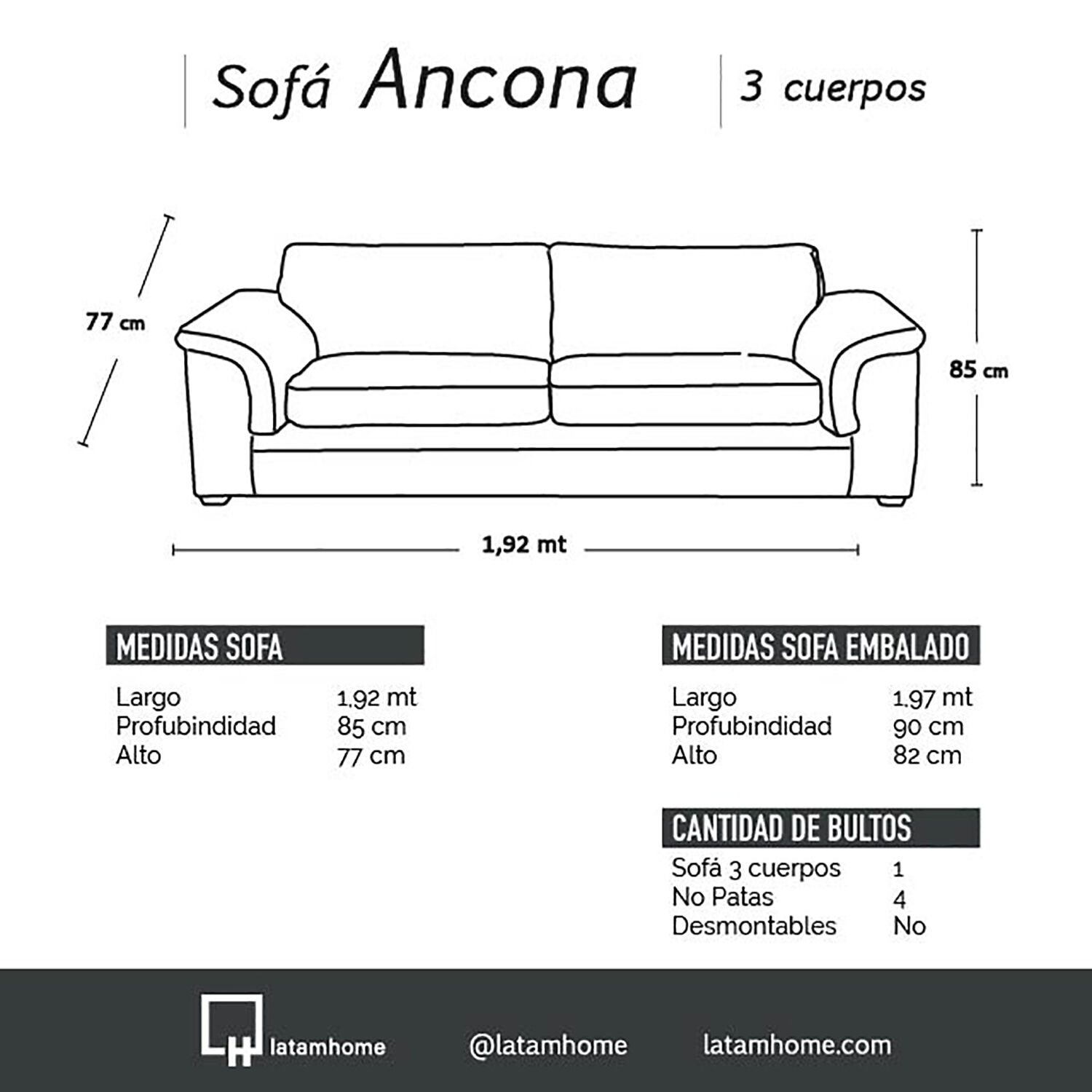 Living Ancona 3-2 Pu Grano Negro image number 4.0