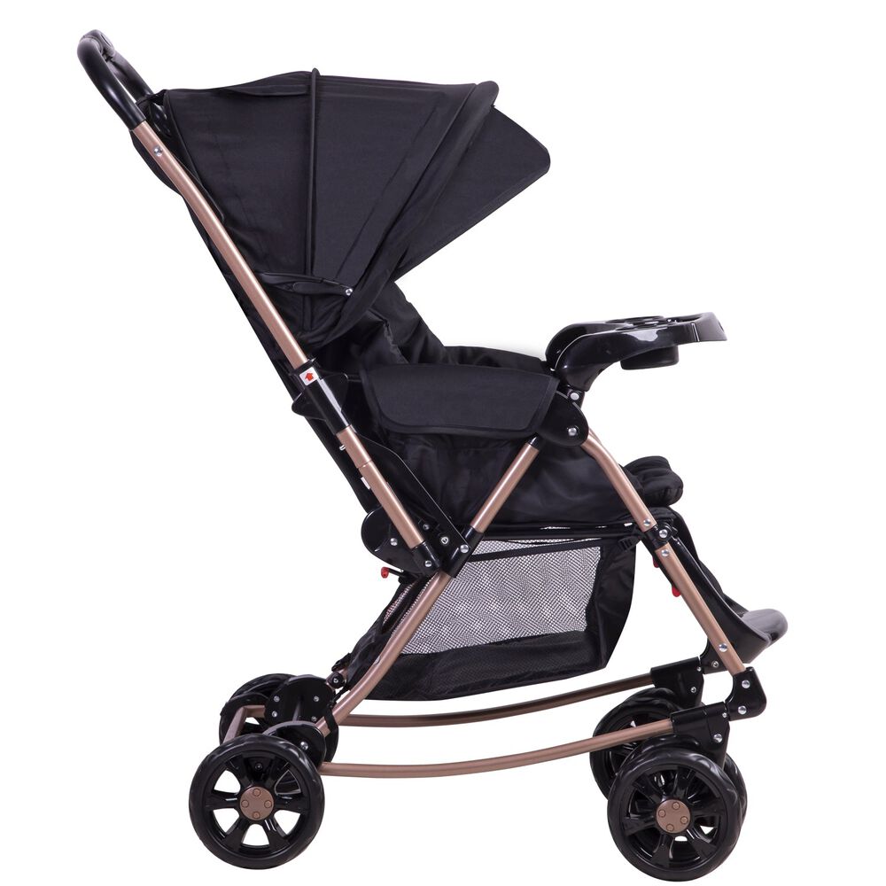 Coche Cuna Balancin Sx Negro Dorado Bebesit image number 1.0