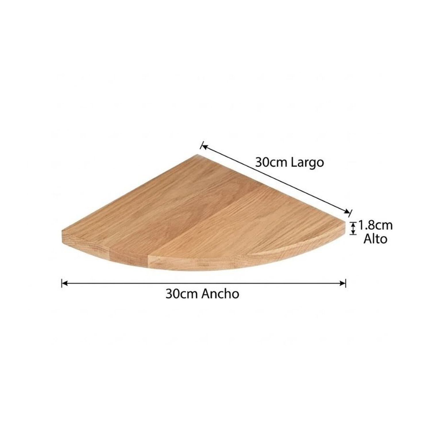 Estante Flotante Esquinero Madera Minimalista 30cm image number 4.0