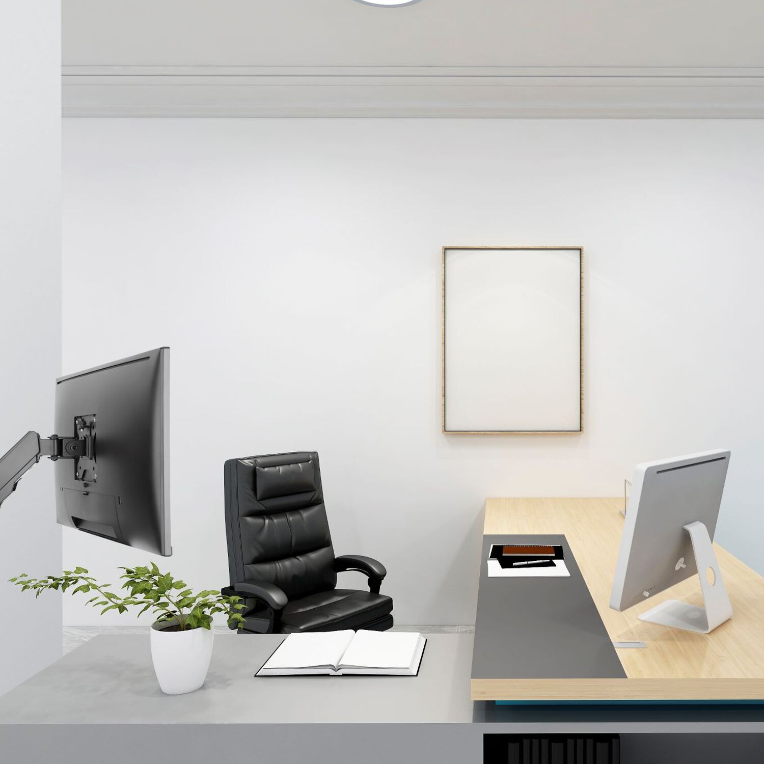 Soporte De Pared Para Monitor 17"~27" 9kg 360 Resorte A Gas Sbrm714 Brasforma image number 7.0