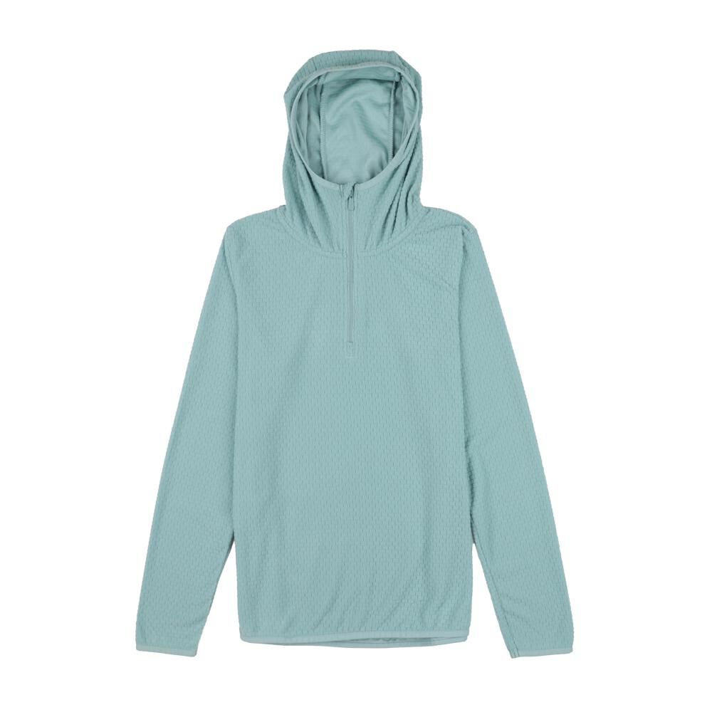 Polerón Deportivo Waffle Cuello Alto Con Capucha Mujer Wetland image number 0.0