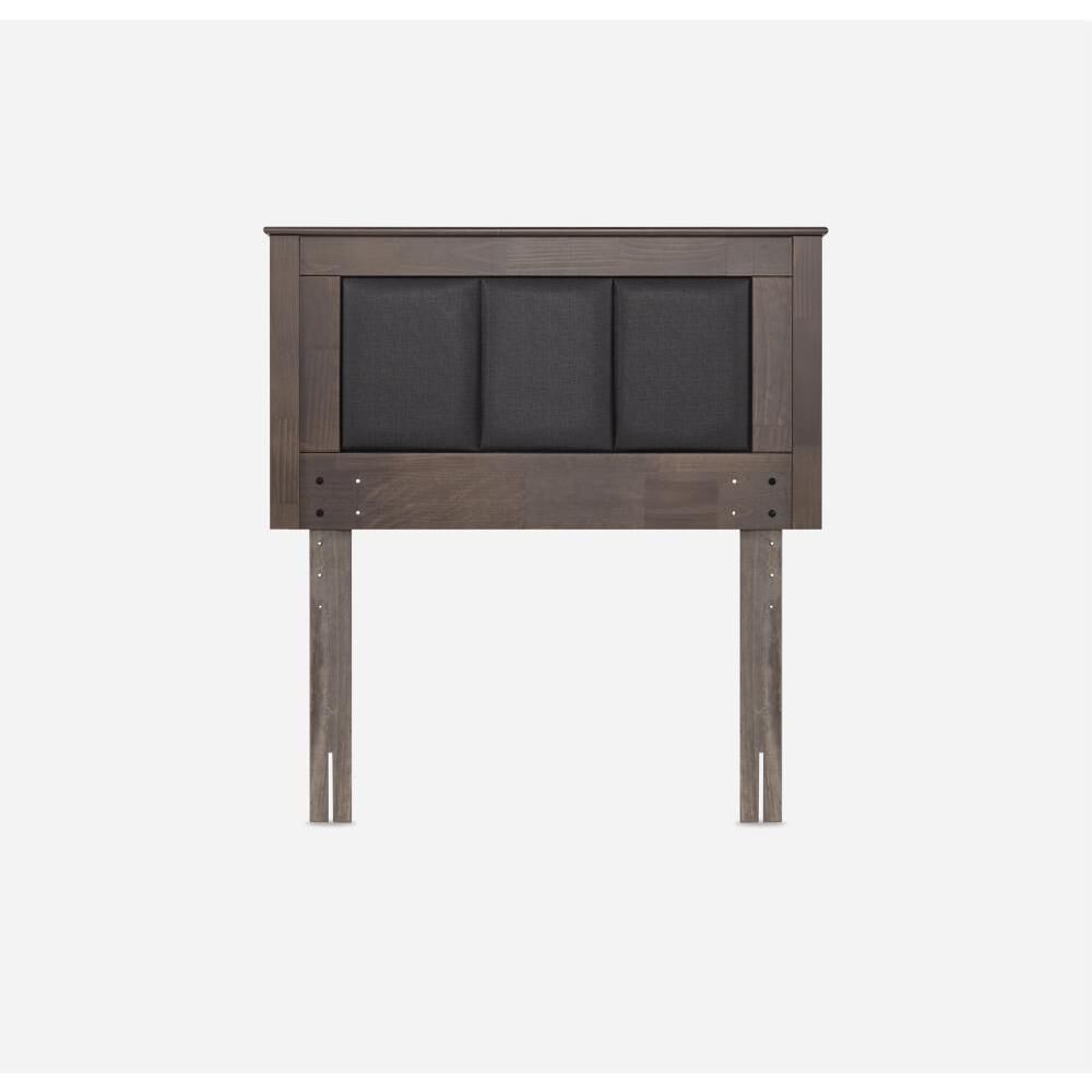 Cama Europea Rosen Art 4 / 1.5 Plazas / Base Normal  + Respaldo Rachel Gris image number 4.0