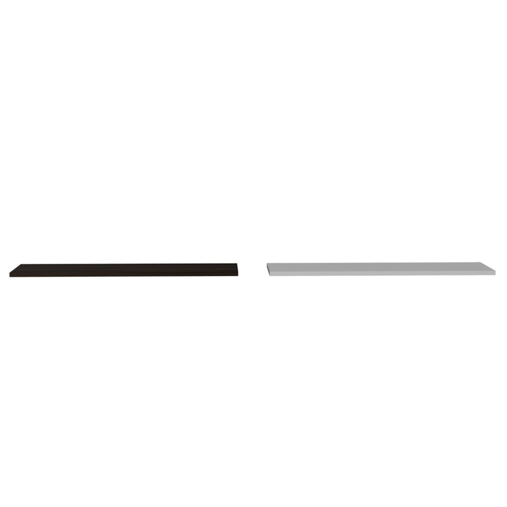 Set 2 Repisas 160x25x1,5 Cm Fm-002b Blanco Y Café Oscuro image number 3.0