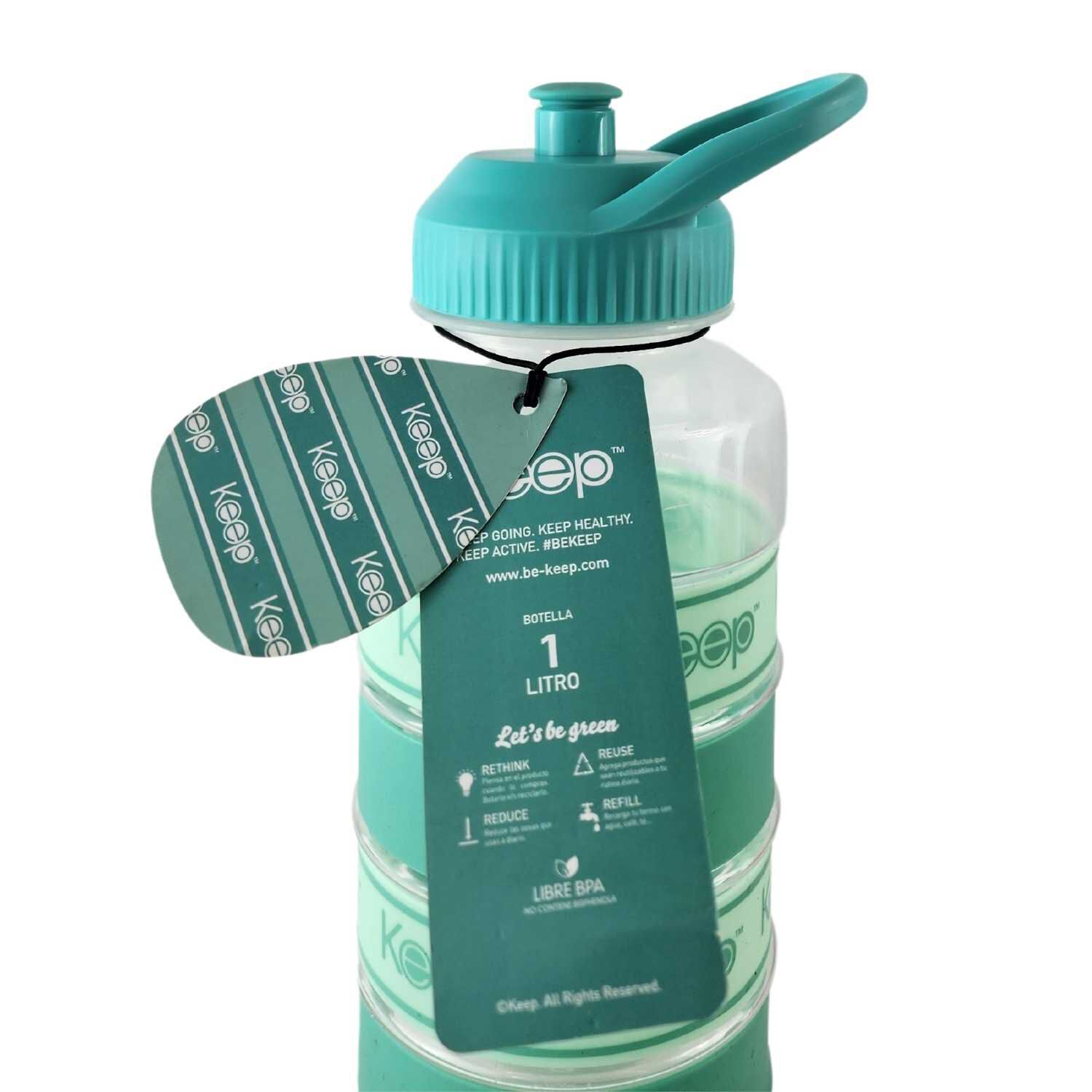 Botella Keep Agua Big Bands Deportista Outdoor 1l Turquesa image number 5.0