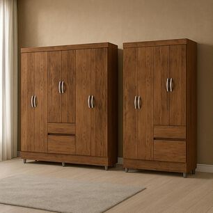 Combo Closet Vekkahome Ideal 6 Puertas + 4 Puertas 271156+271184