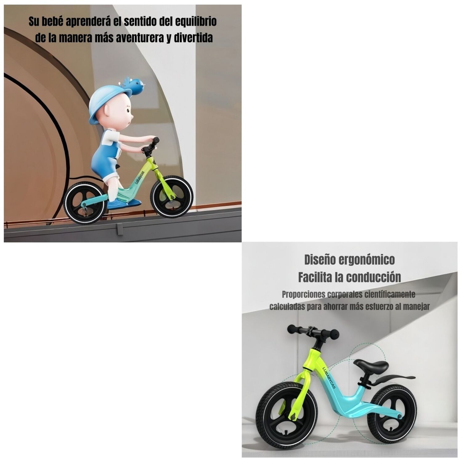 Bicicleta Equilibrio &Uacute;ltra Resistente Lubabycas Rosada image number 4.0